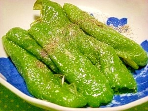 揚げ物ついでに ピーマンの素揚げ レシピ 作り方 By ブルーボリジ 楽天レシピ